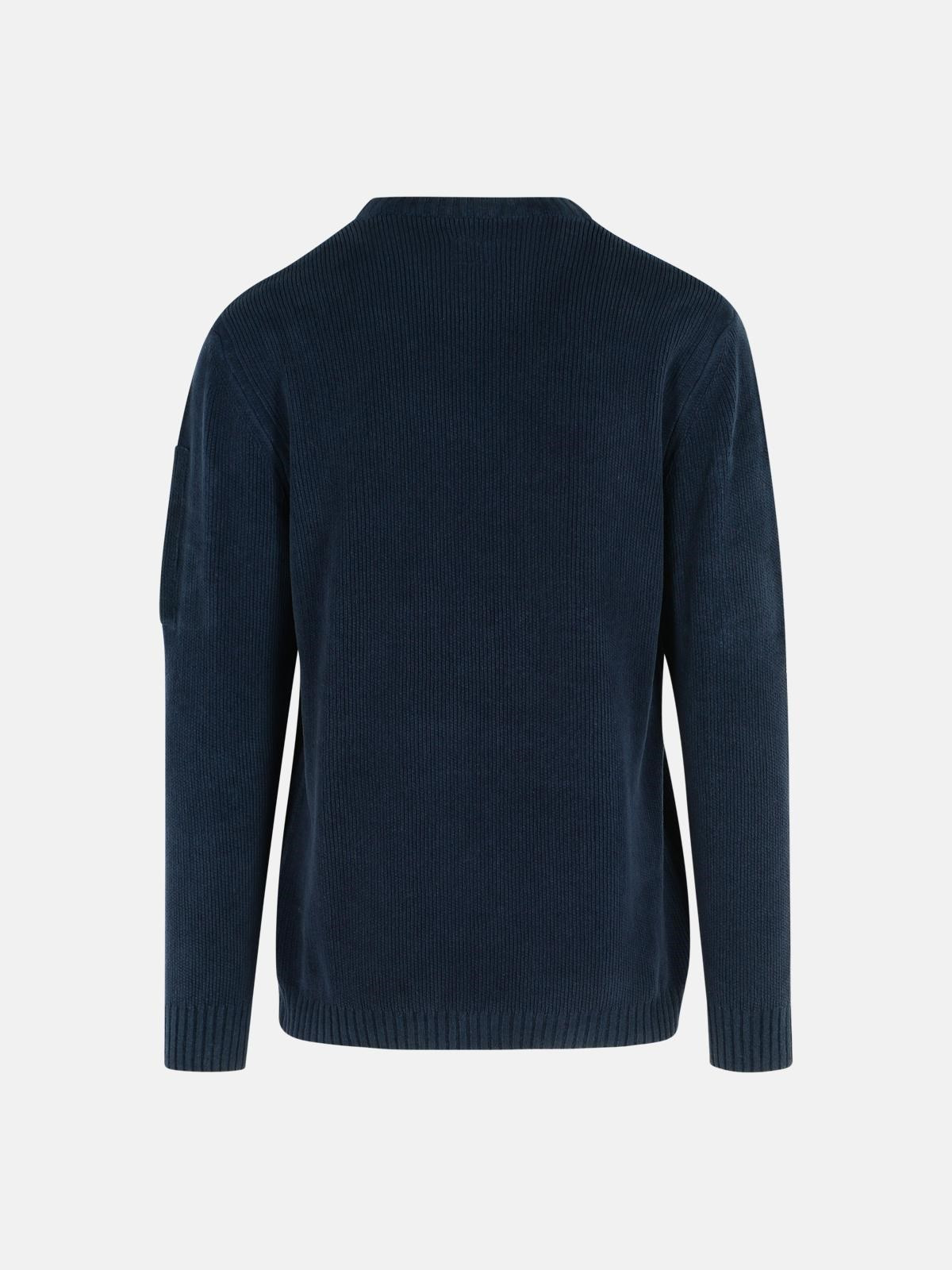 NAVY COTTON SWEATER - 3