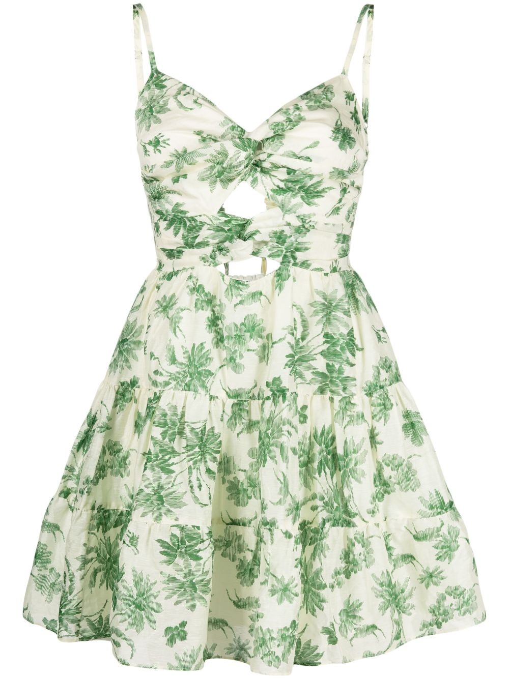 Nances palm-tree-print minidress - 1