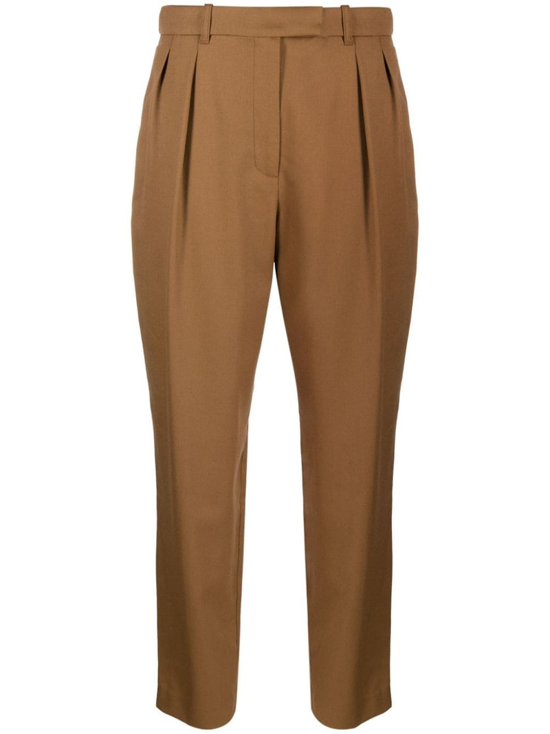 pleated cropped trousers 1