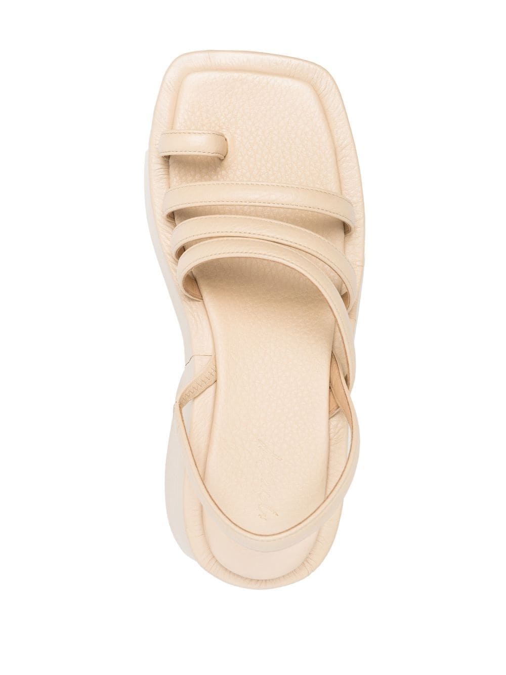 strappy platform leather sandals - 6