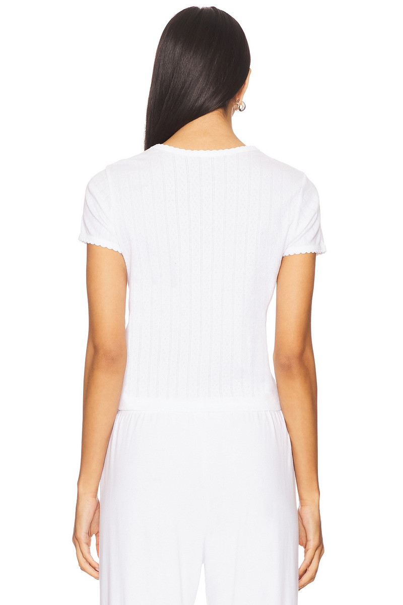 LESET Pointelle Short Sleeve Cardigan outlook
