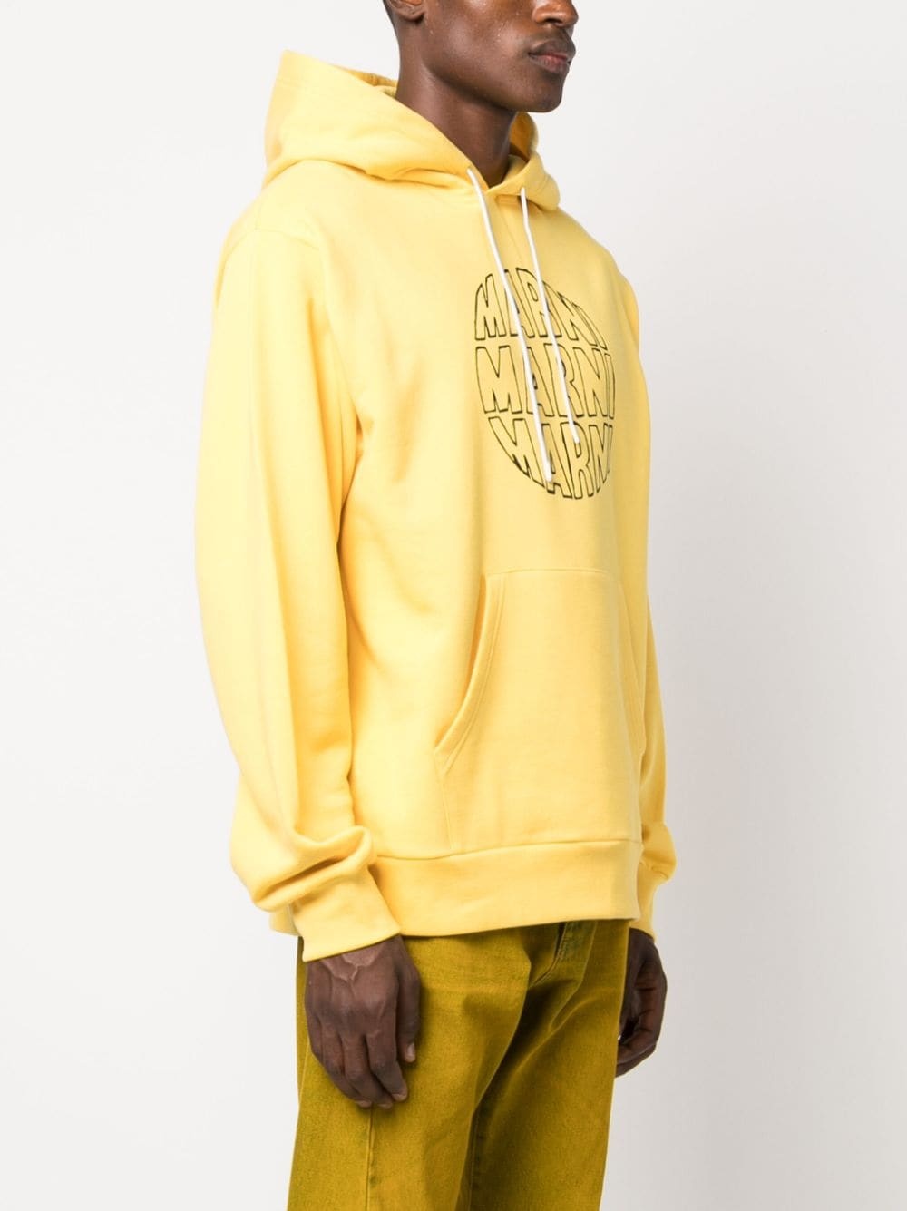 Marni Orange Dripping Print Hoodie