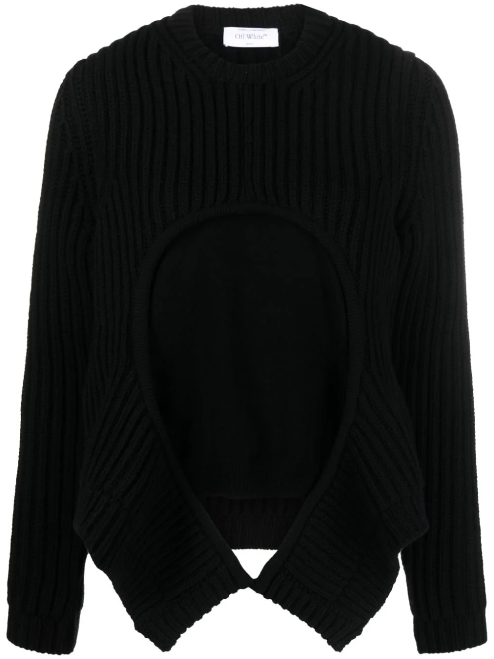layered ribbed-knit jumper - 1