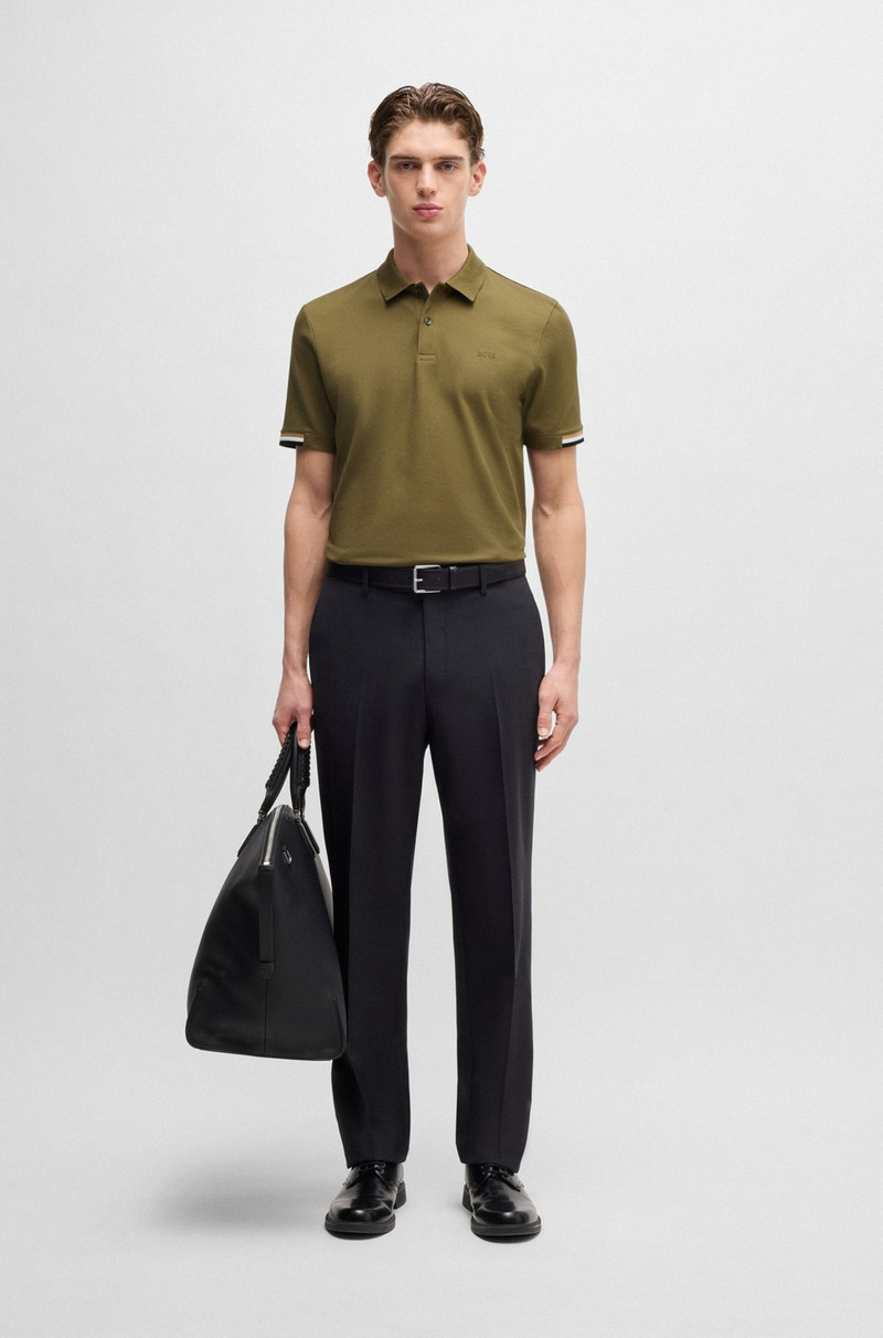BOSS REGULAR-FIT POLO SHIRT WITH RUBBERIZED LOGO outlook