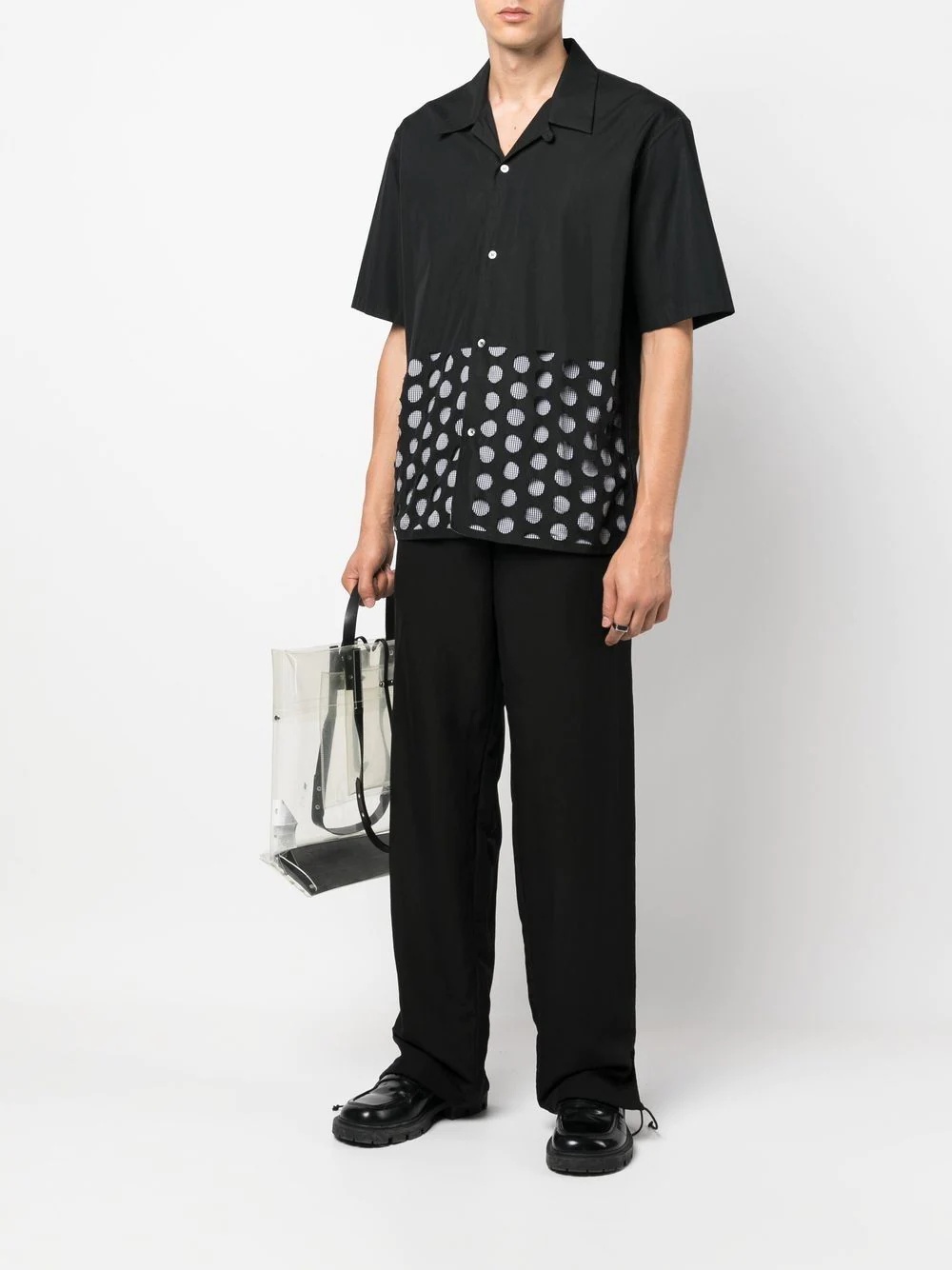 straight-leg drawstring cuff trousers - 2