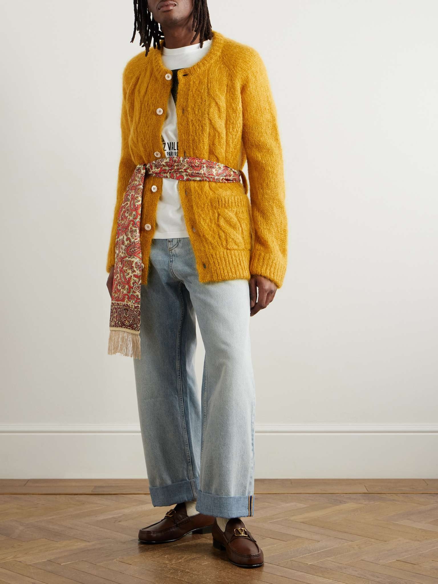 Cable-Knit Mohair-Blend Cardigan - 2