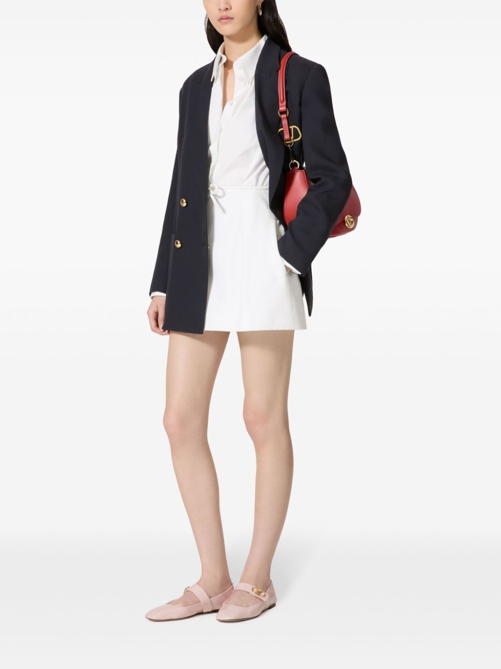 belted cotton-poplin shirt dress - 2