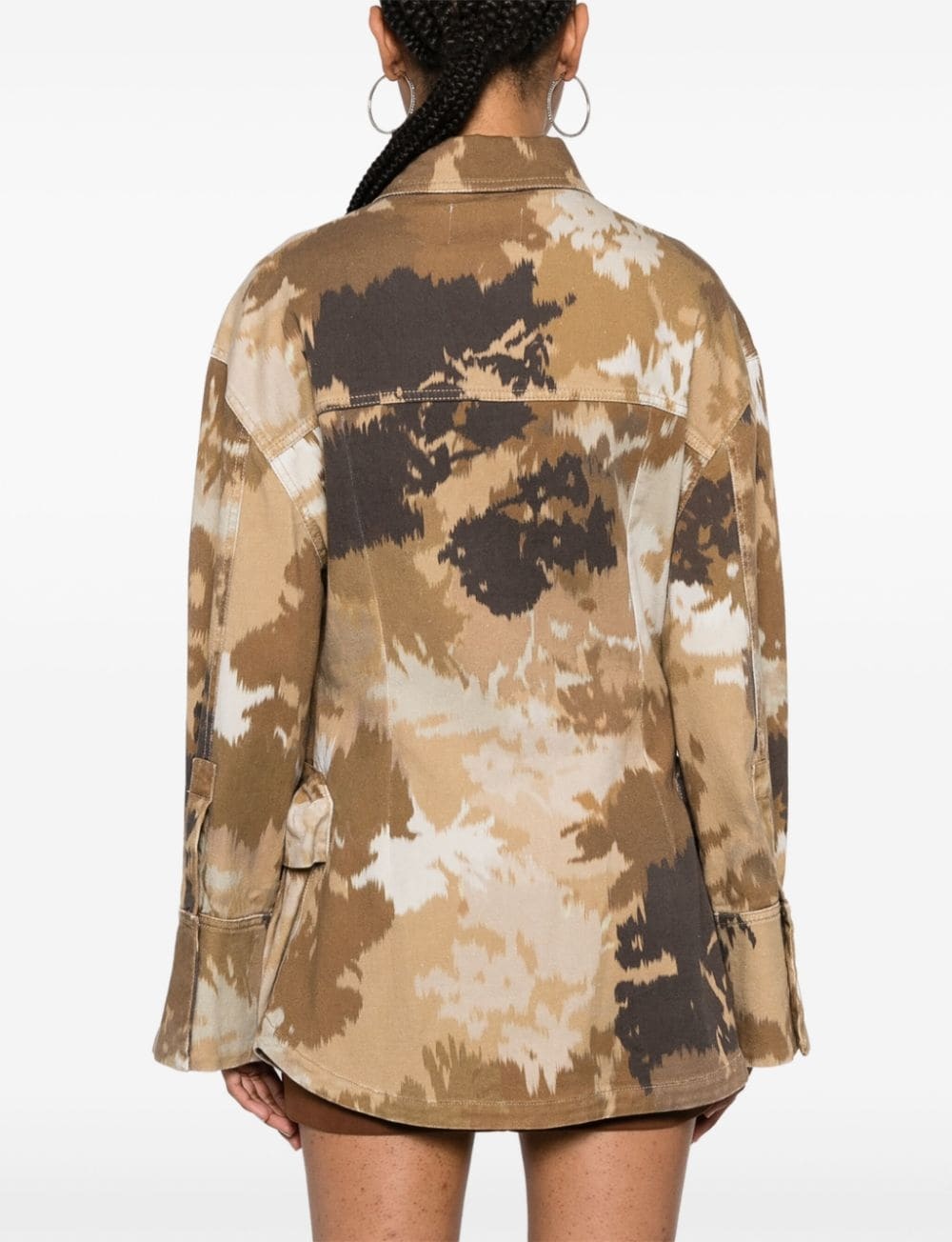 camouflage-print shirt jacket - 4