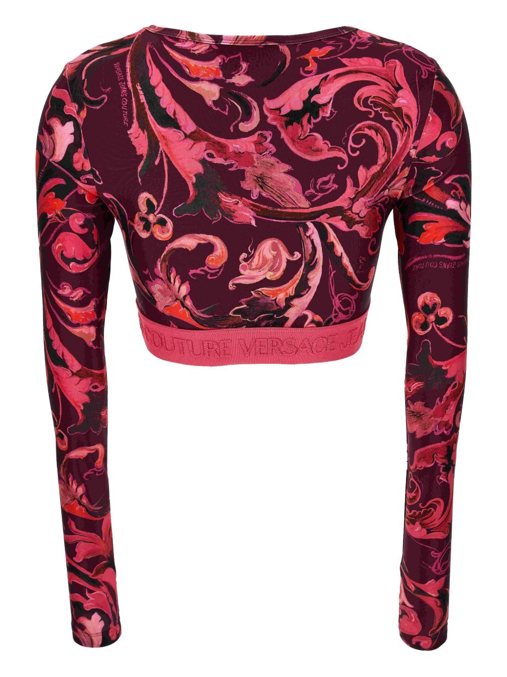 baroque-print long-sleeve top - 3