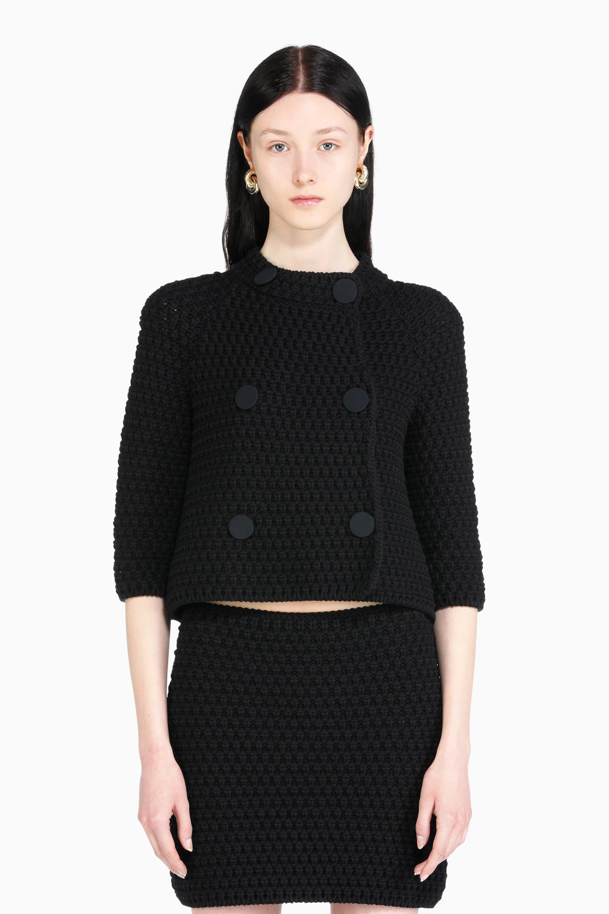 KNITTED CROPPED JACKET - 1