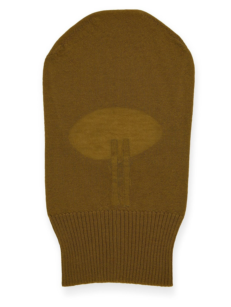Rick Owens Tan Cashmere Balaclava outlook