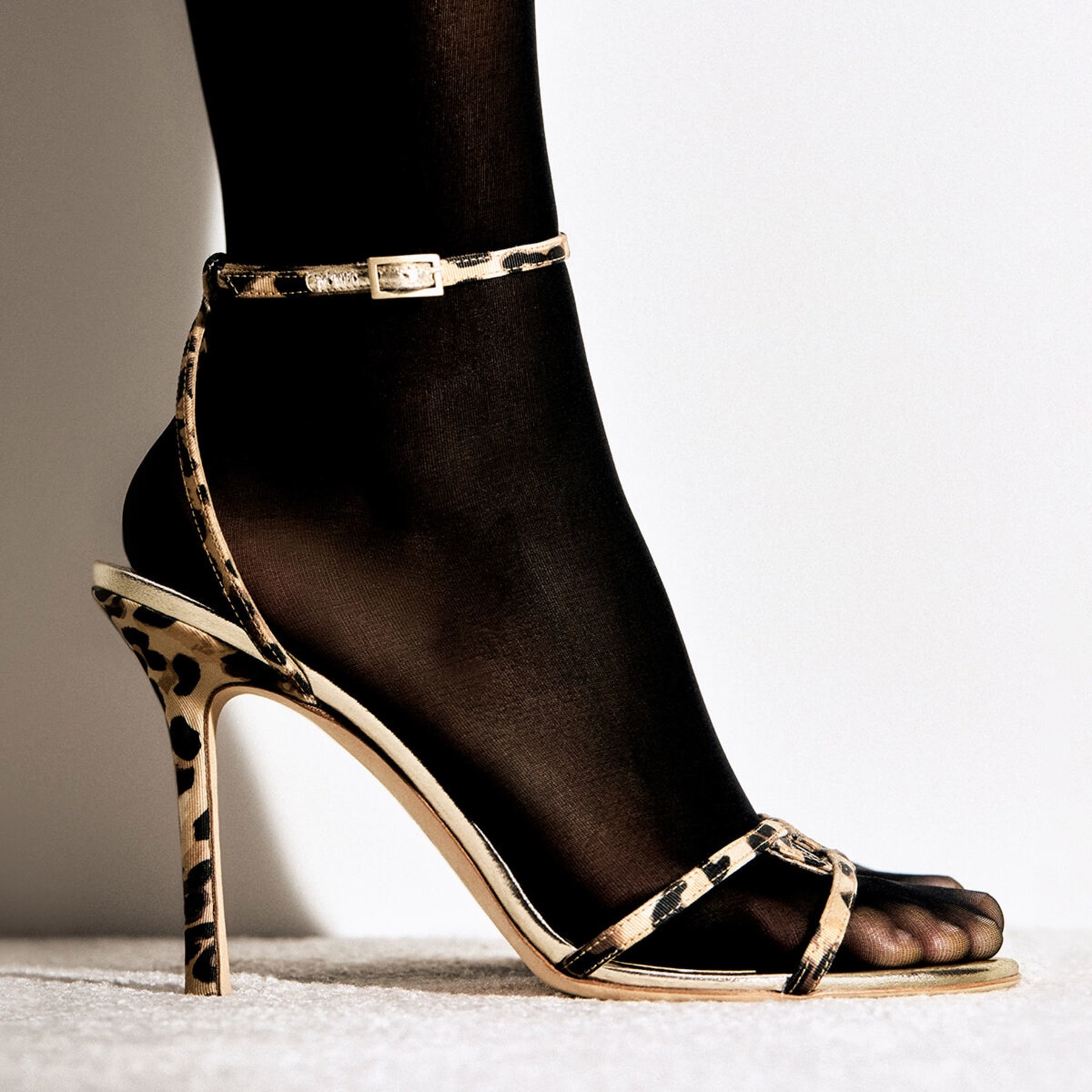 Leo
Leopard-Print Grosgrain Sandal - 6