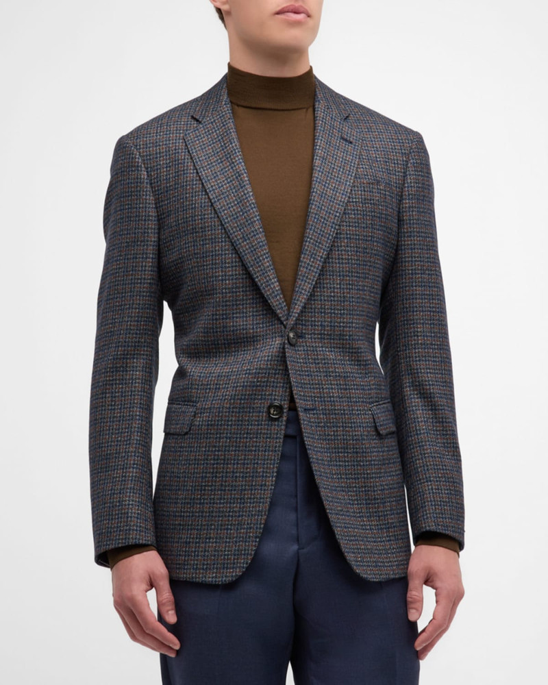 Men's Wool-Cashmere Plaid Sport Coat 4