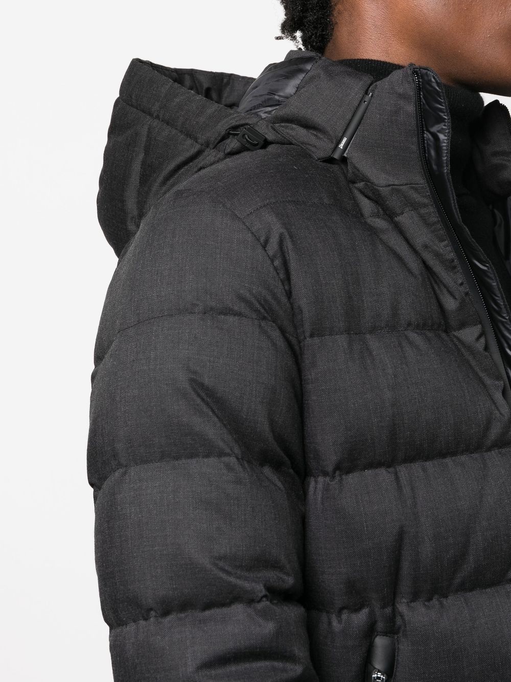 hooded padded down jacket - 5