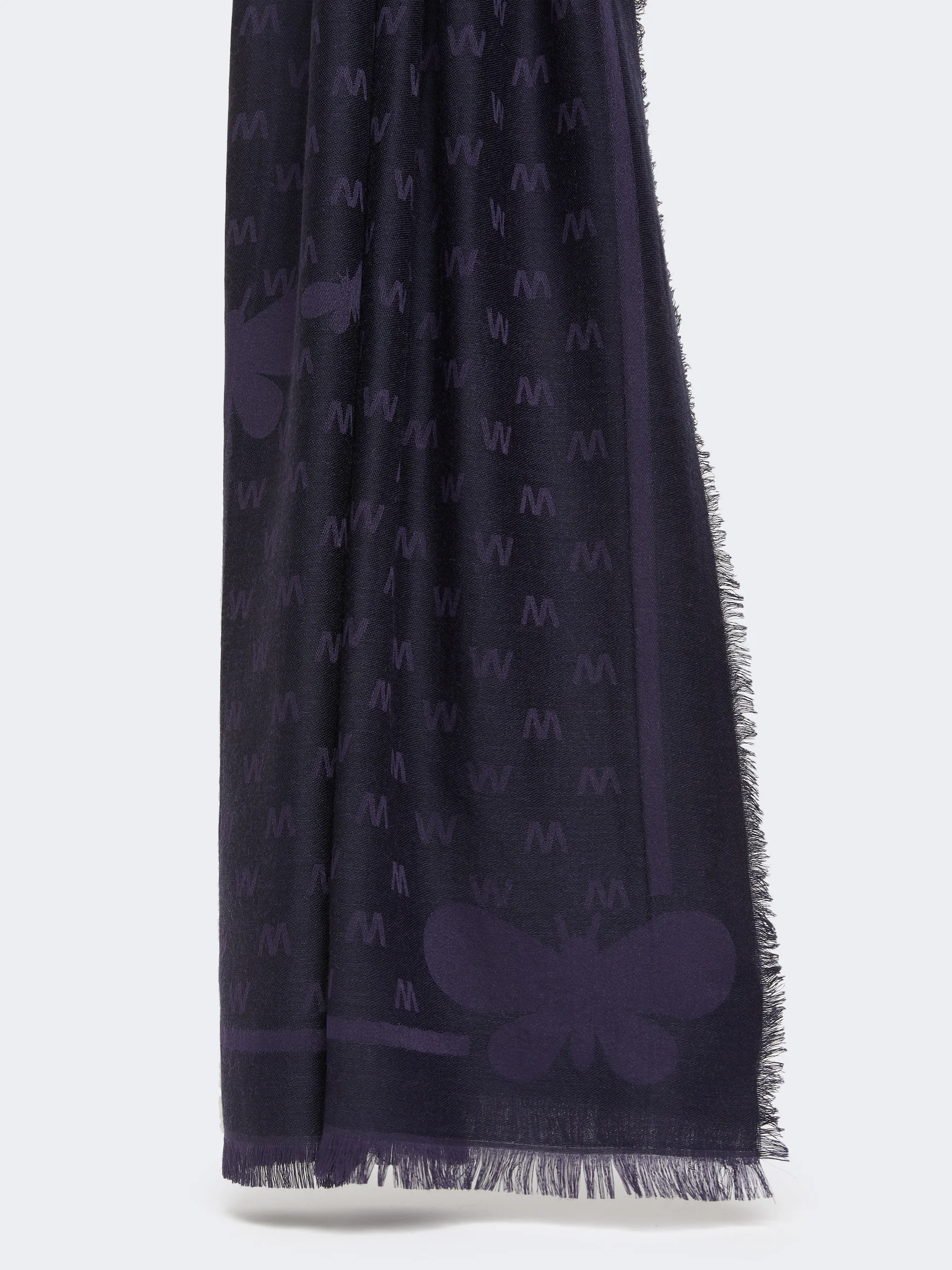 DIRE Jacquard-knit viscose and wool shawl - 1