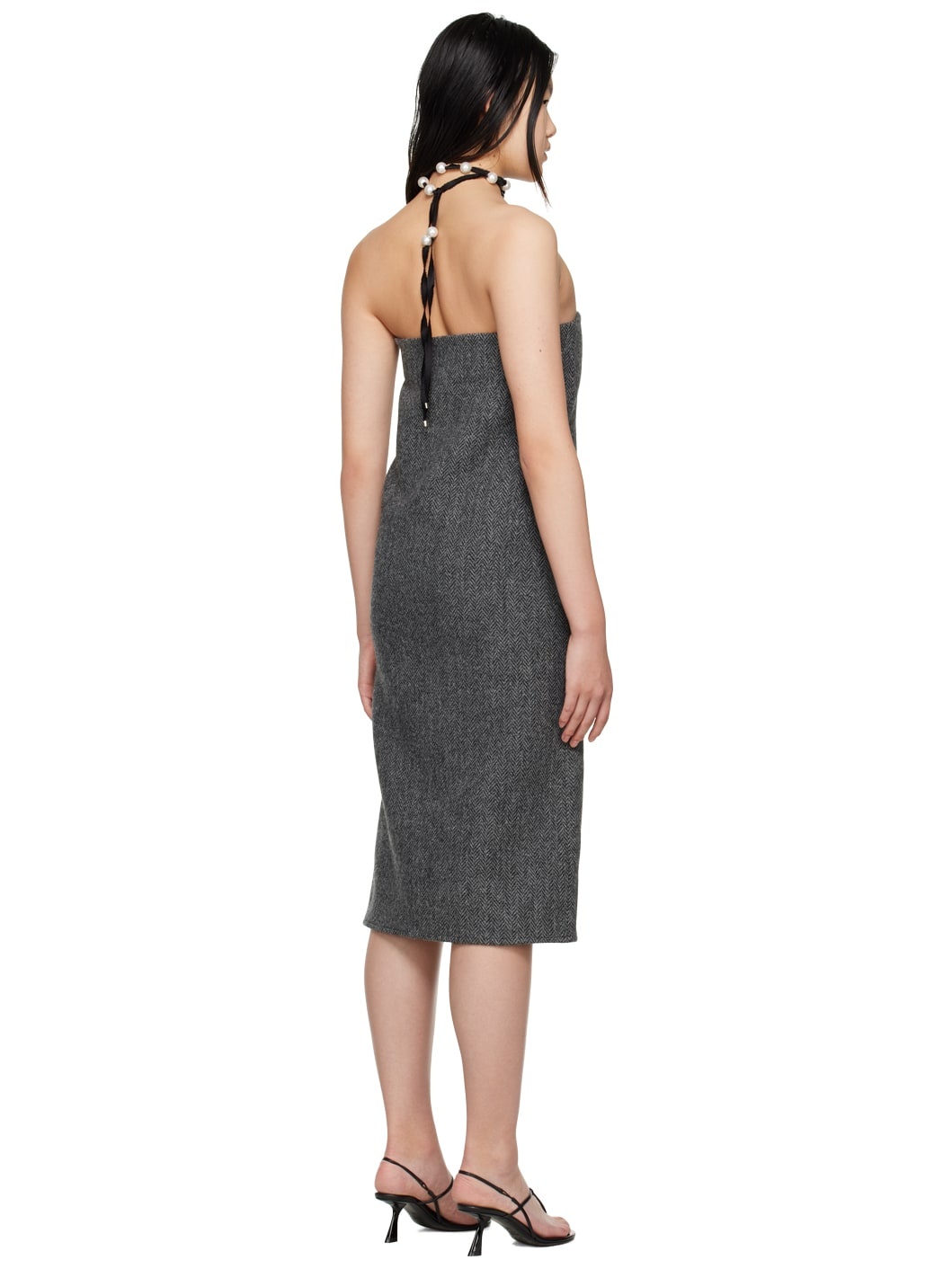 Gray Tube Midi Dress - 3