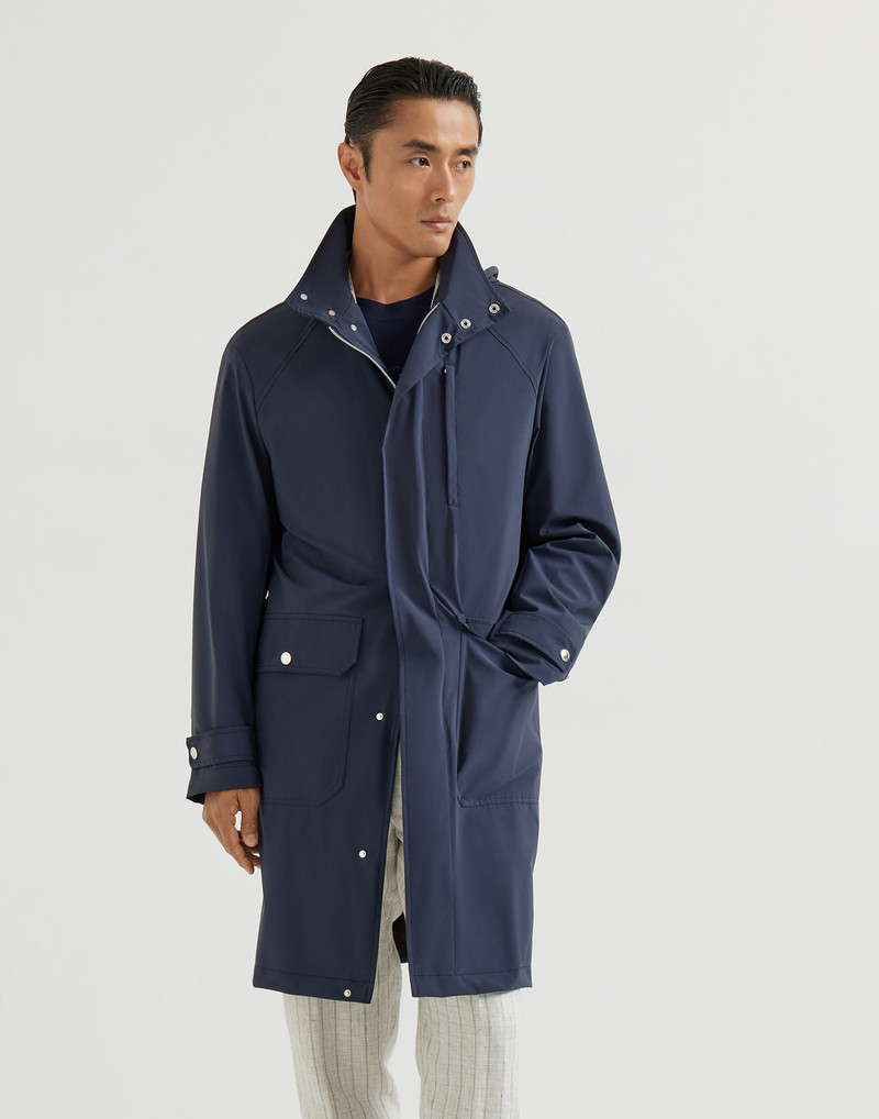 Bonded nylon unlined parka with detachable hood 2