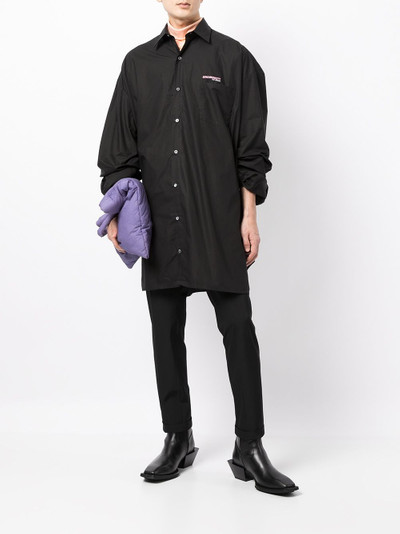 Raf Simons logo-embroidered shirt outlook