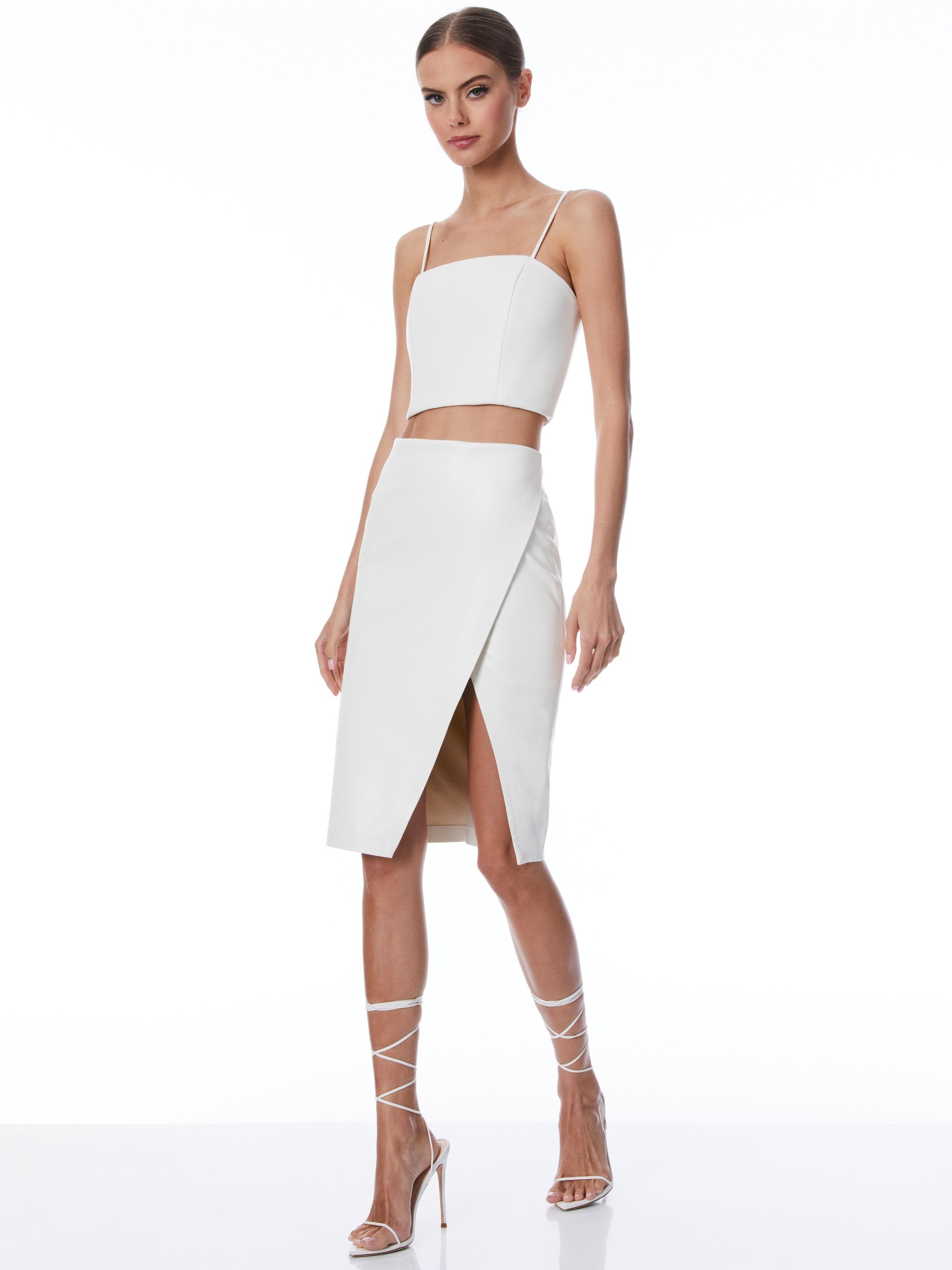 SIOBHAN FRONT WRAP MIDI SKIRT - 6