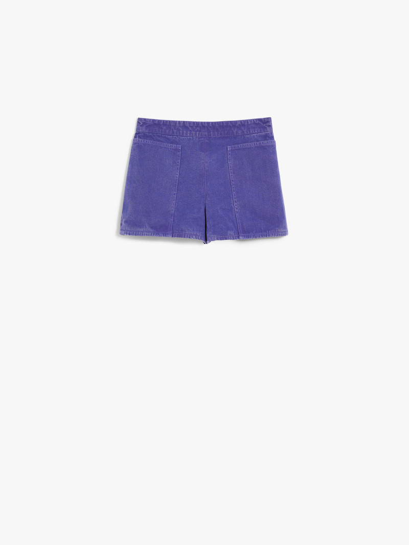 NUNZIO Cotton canvas mini shorts - 1