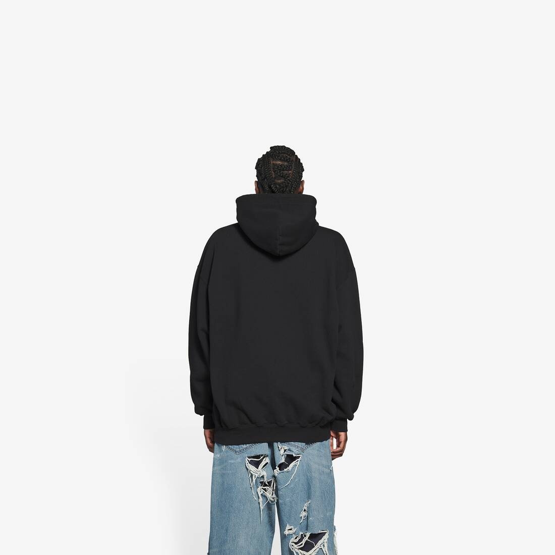 Women's Bb Pixel Medium Fit Hoodie in Black - 5