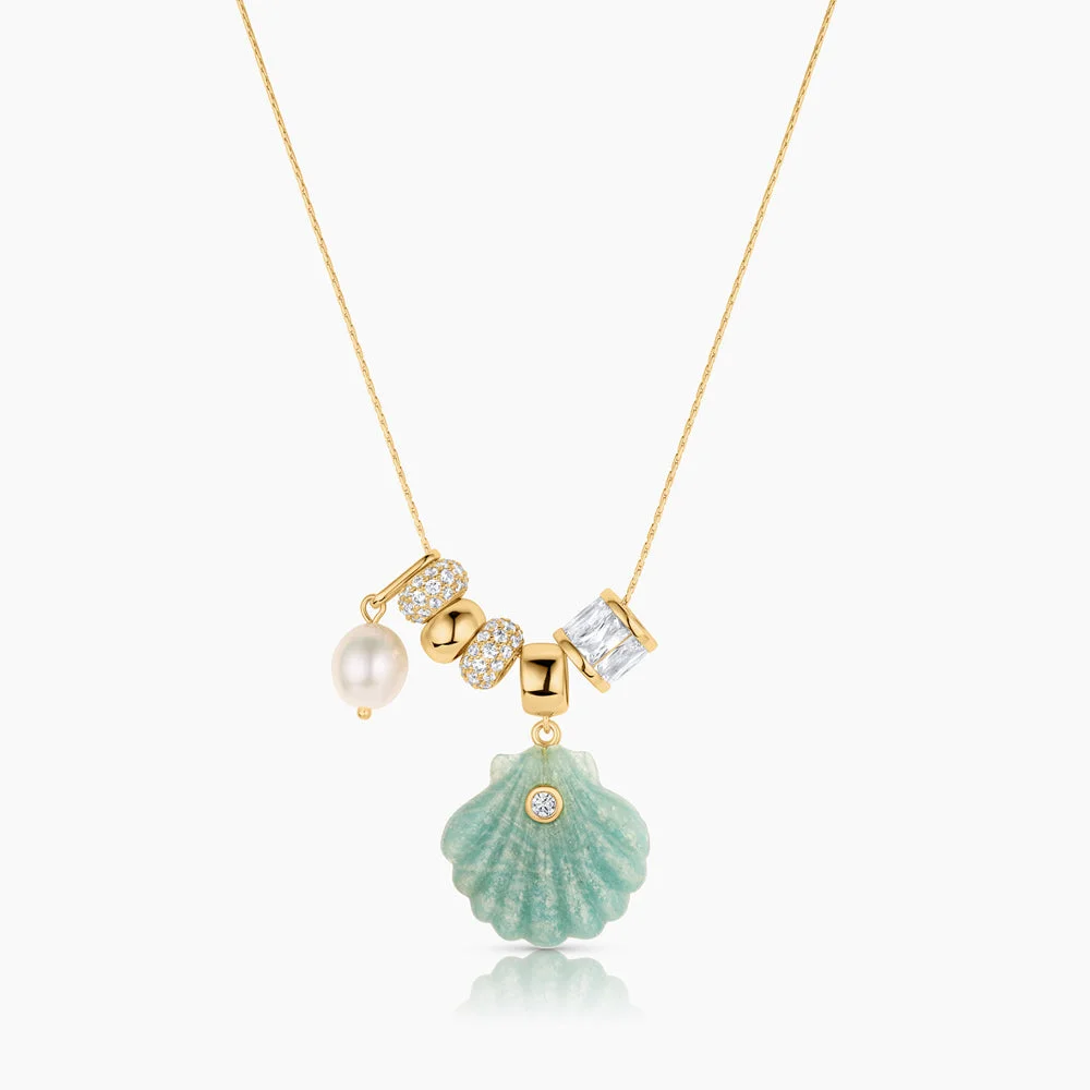 Coquille Soirée Amazonite Shell Necklace - 1