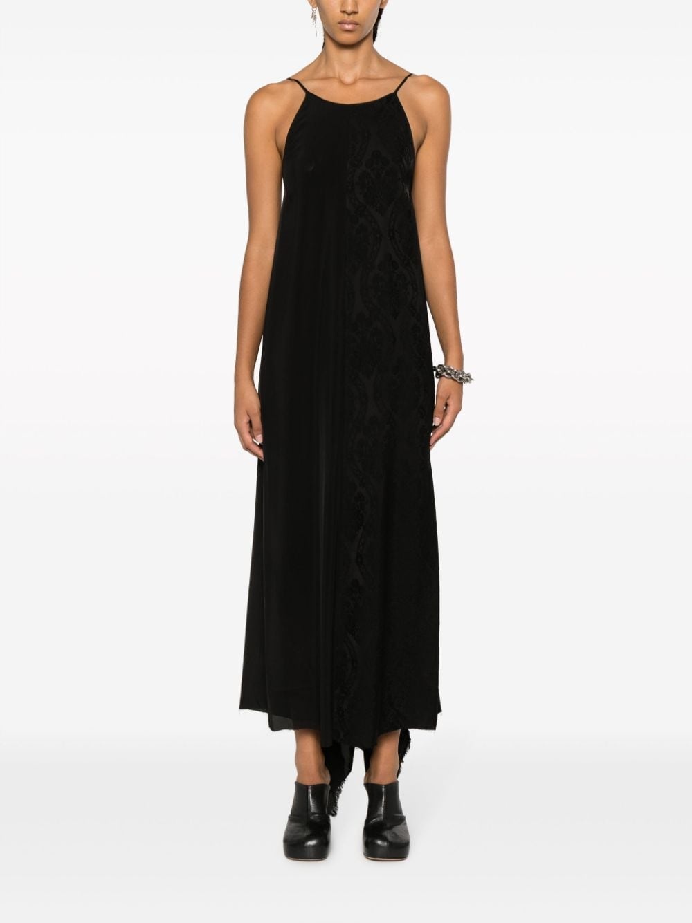 Adore draped patterned-jacquard midi dress - 2