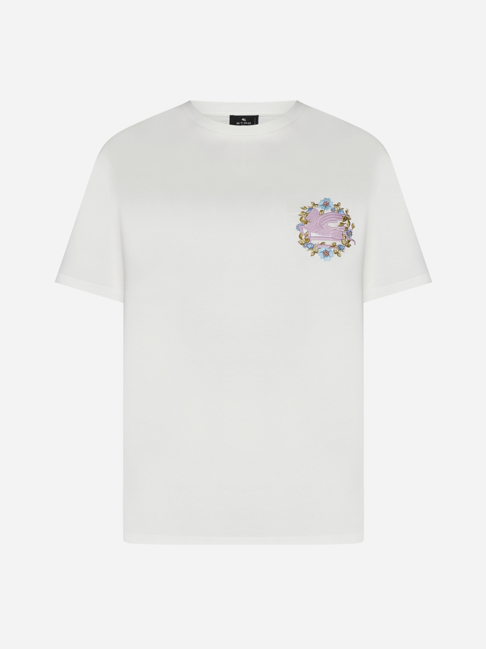 Pegaso logo cotton t-shirt - 1