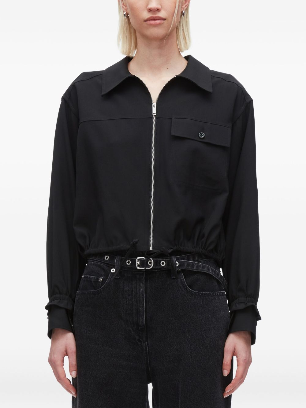 zip-fastening blouse - 3