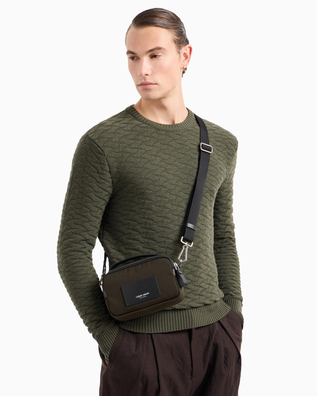 ASV MINI CROSSBODY BAG IN NYLON AND LEATHER - 6