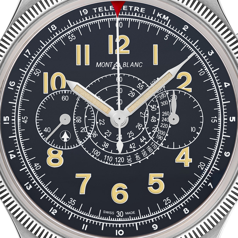 MONTBLANC 1858  MINERVA MONOPUSHER CHRONOGRAPH RED ARROW LIMITED EDITION - 88 PIECES 6