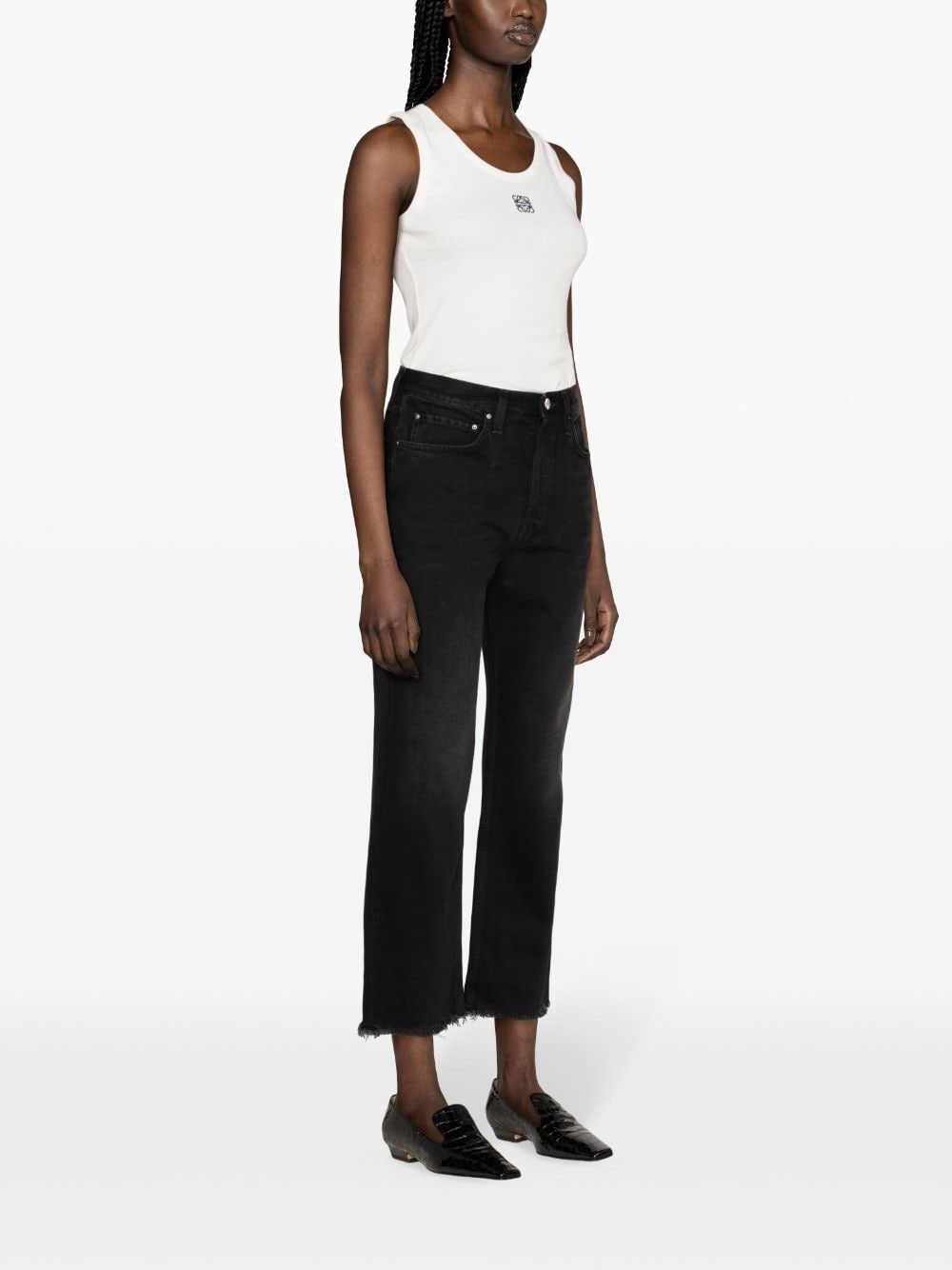 high-rise straight-leg jeans - 3