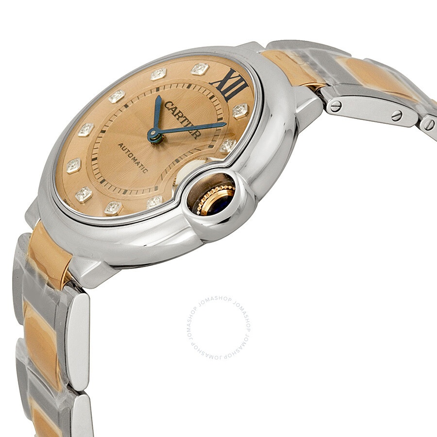 Cartier Ballon Bleu Rose Gold Dial Steel and 18kt Rose Gold Ladies Watch WE902054 - 2