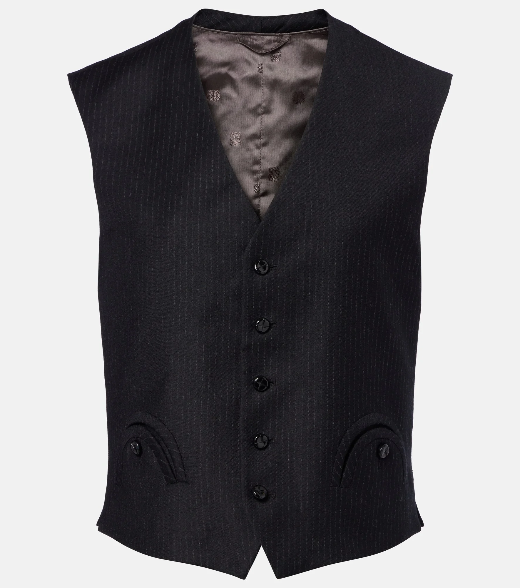 Feral pinstriped virgin wool vest - 1