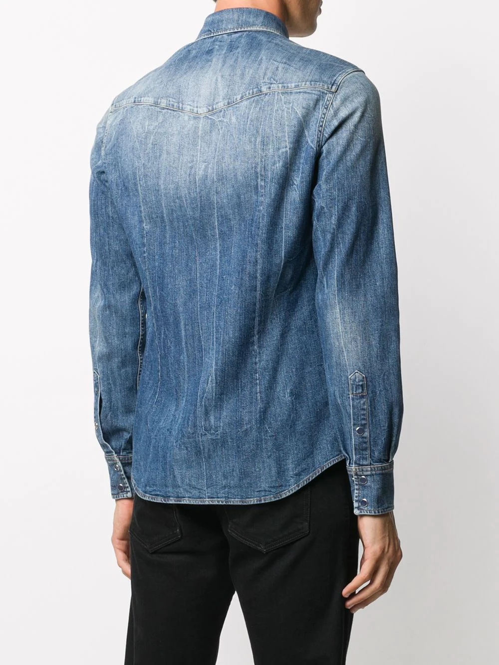 denim long-sleeve shirt - 4