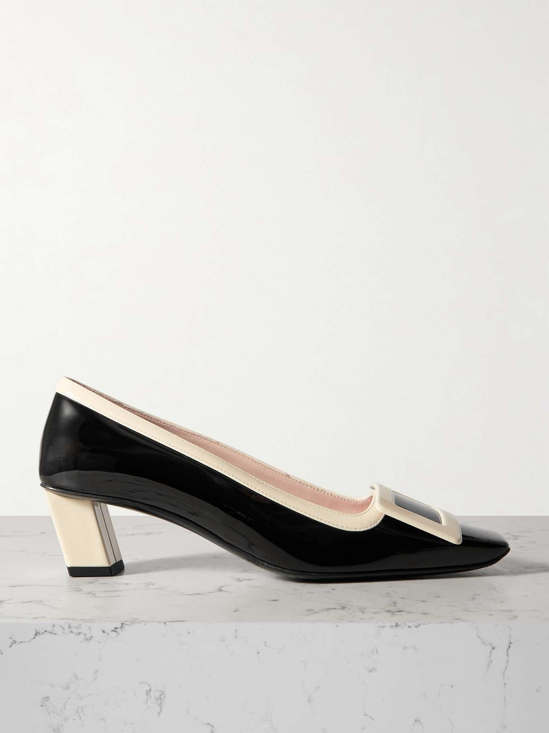 Belle Vivier 45 two-tone patent-leather pumps - 1