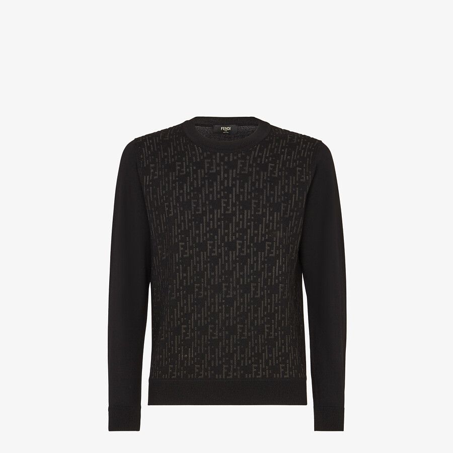 Black wool sweater - 1