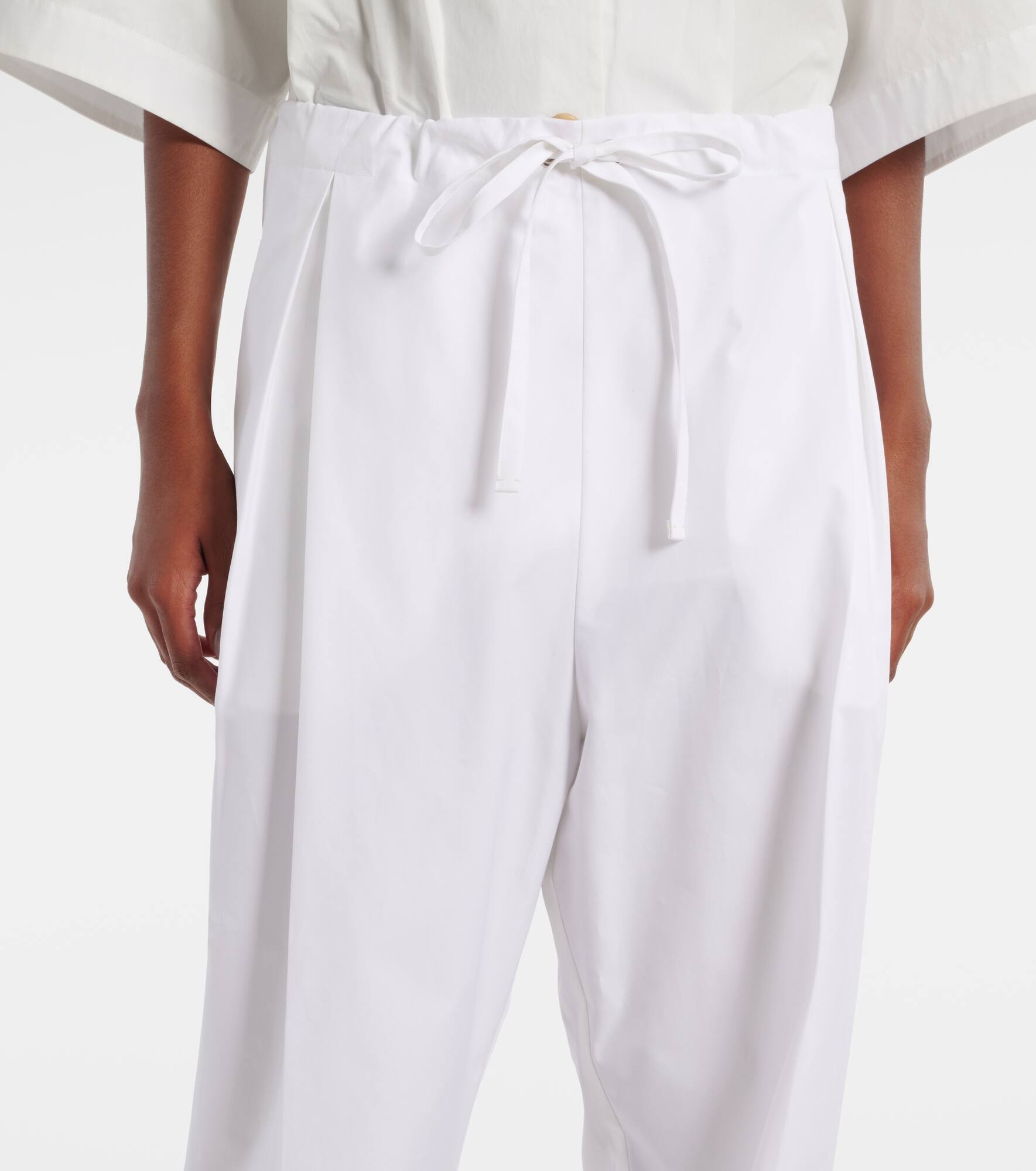 Trenton cotton poplin wide-leg pants - 4