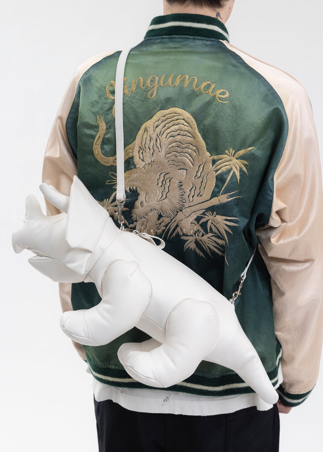 WHITE TRICERATOPS  BAG - 2