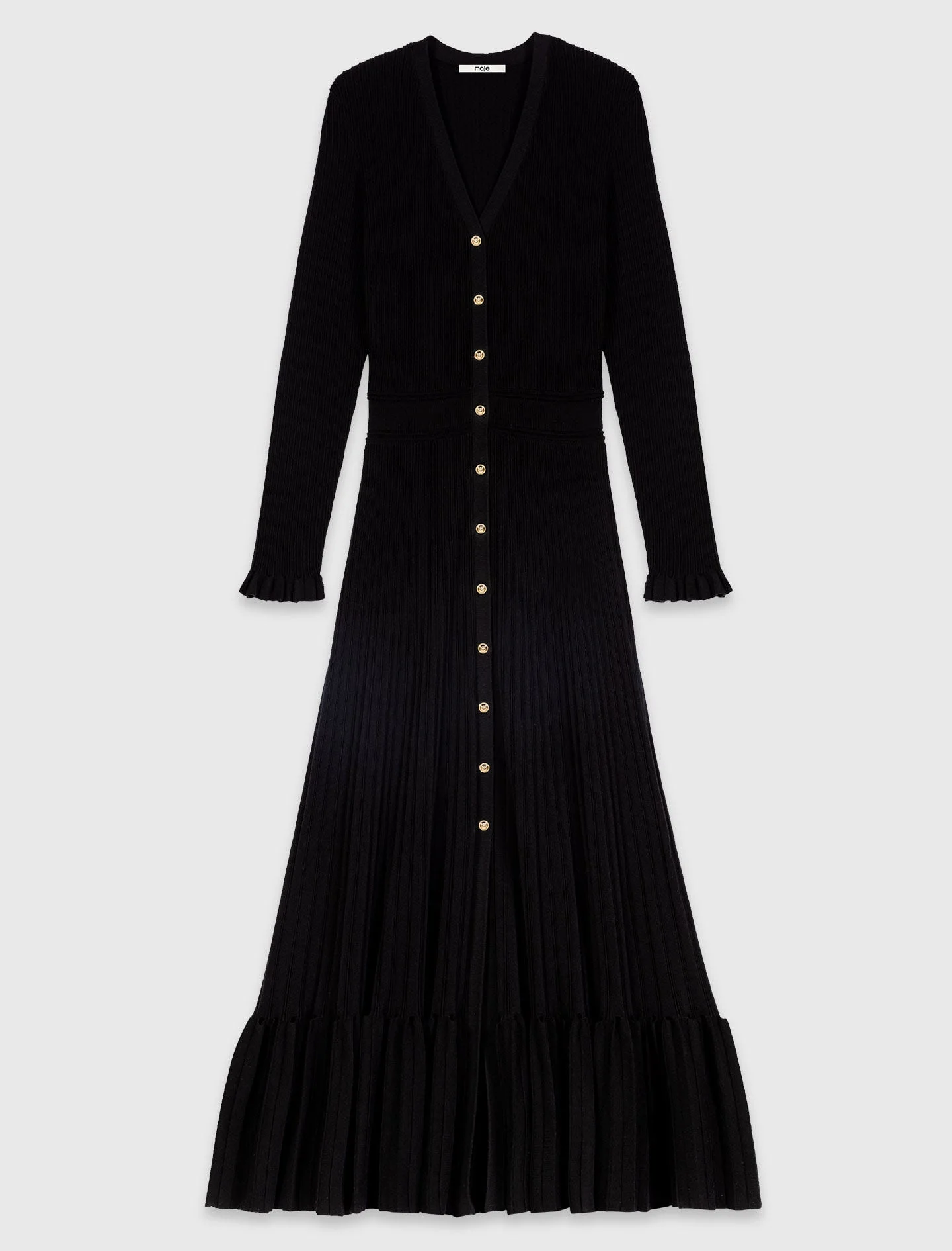 Ruffled knit maxi dress - 1