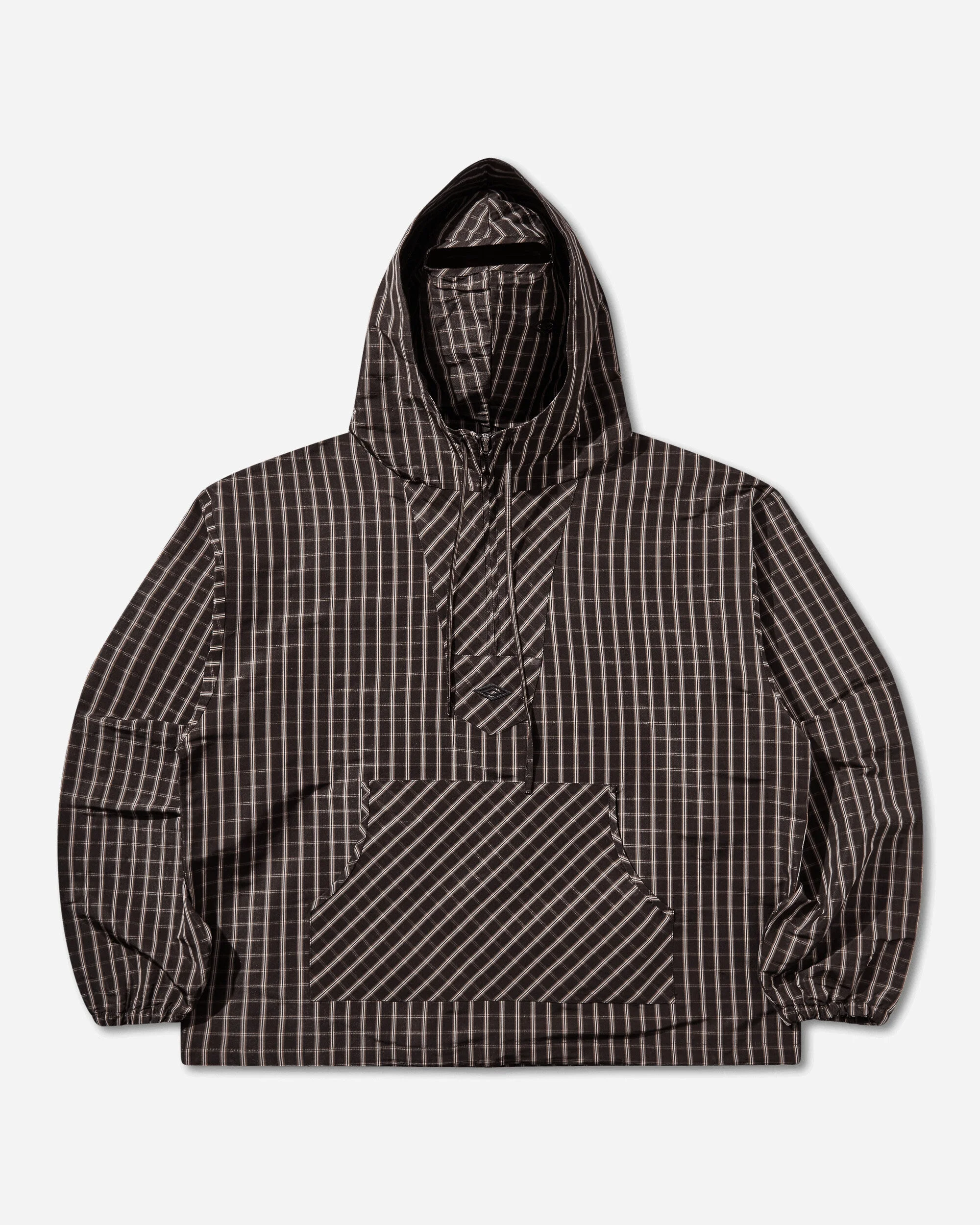 Check Masked Anorak Burgundy - 1
