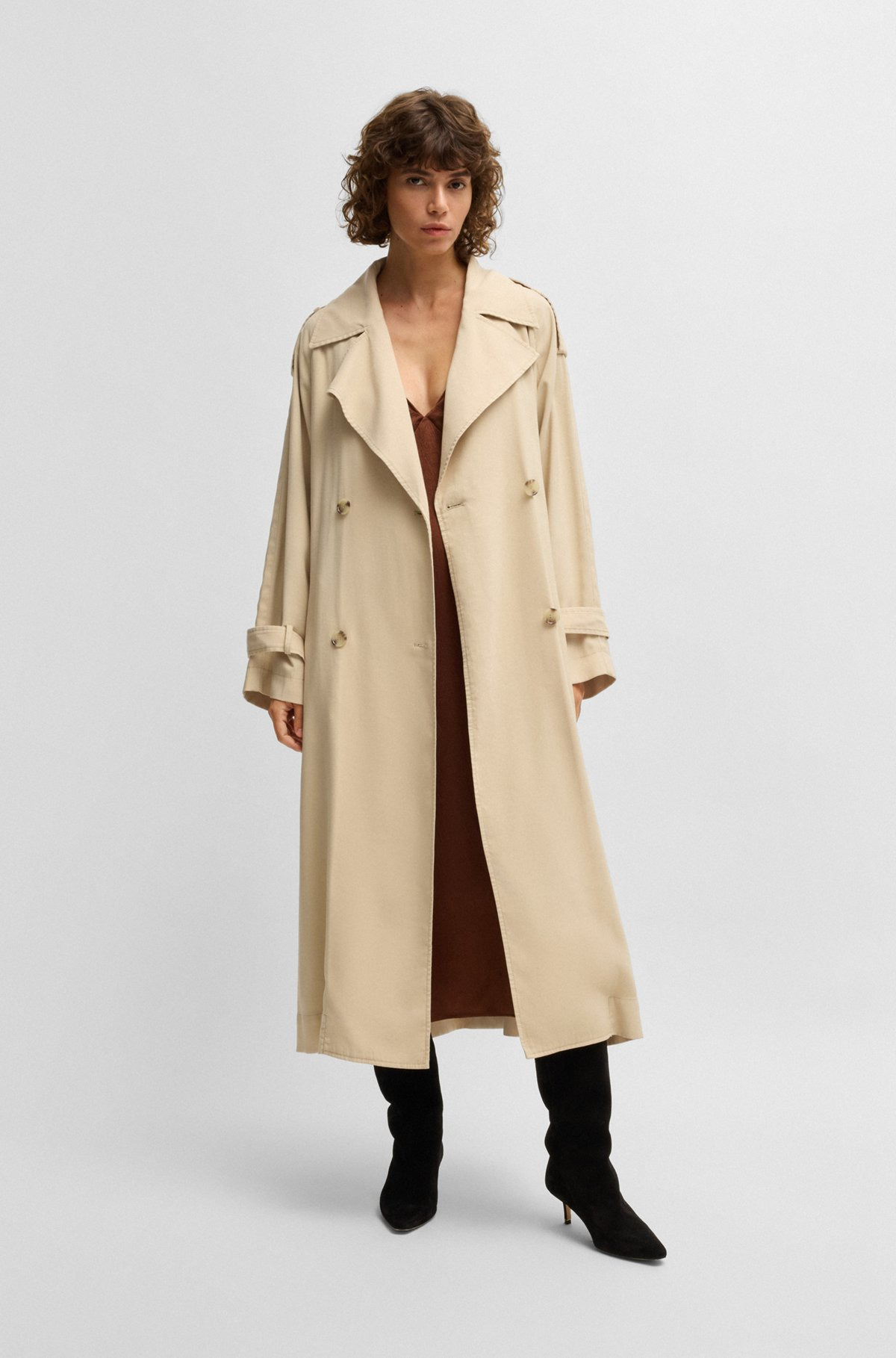 LOOSE-FIT TRENCH COAT WITH BELT - 3