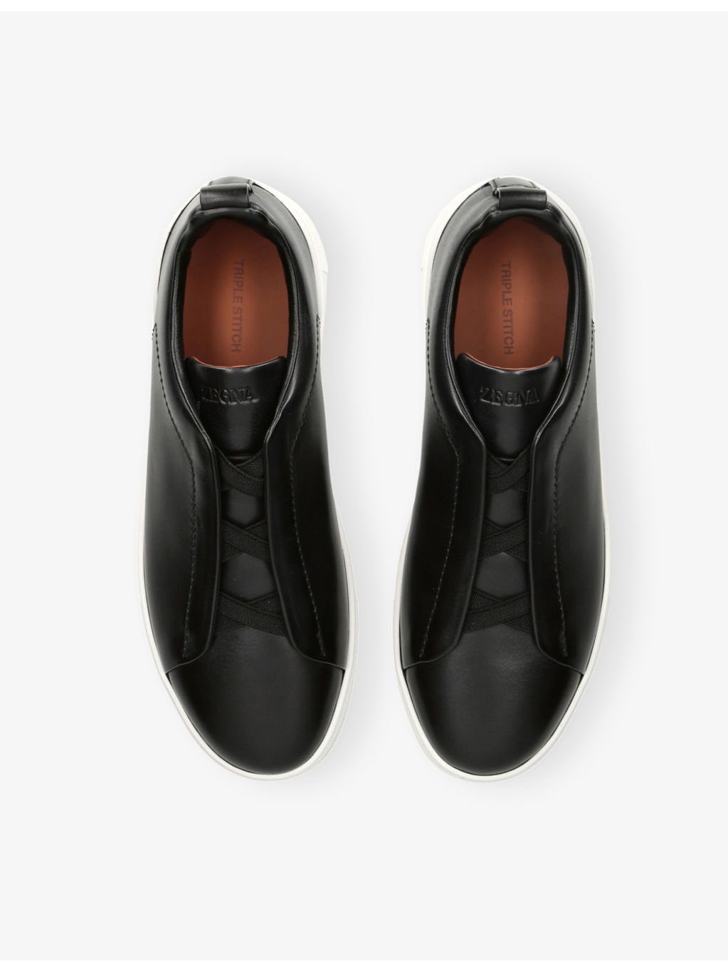 Triple Stitch Leather Low-Top Trainers - 2