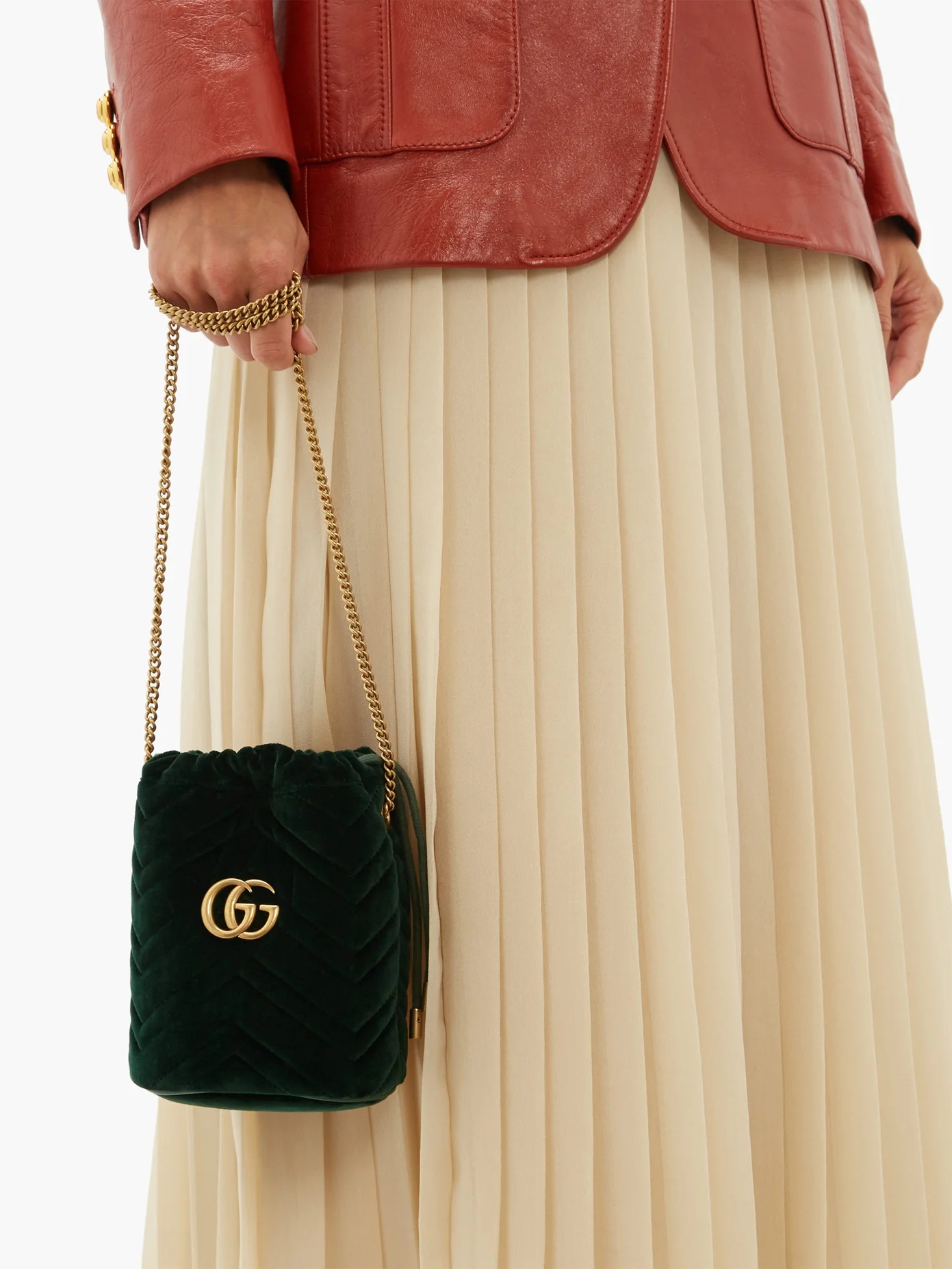 GG Marmont mini quilted velvet cross-body bag - 2