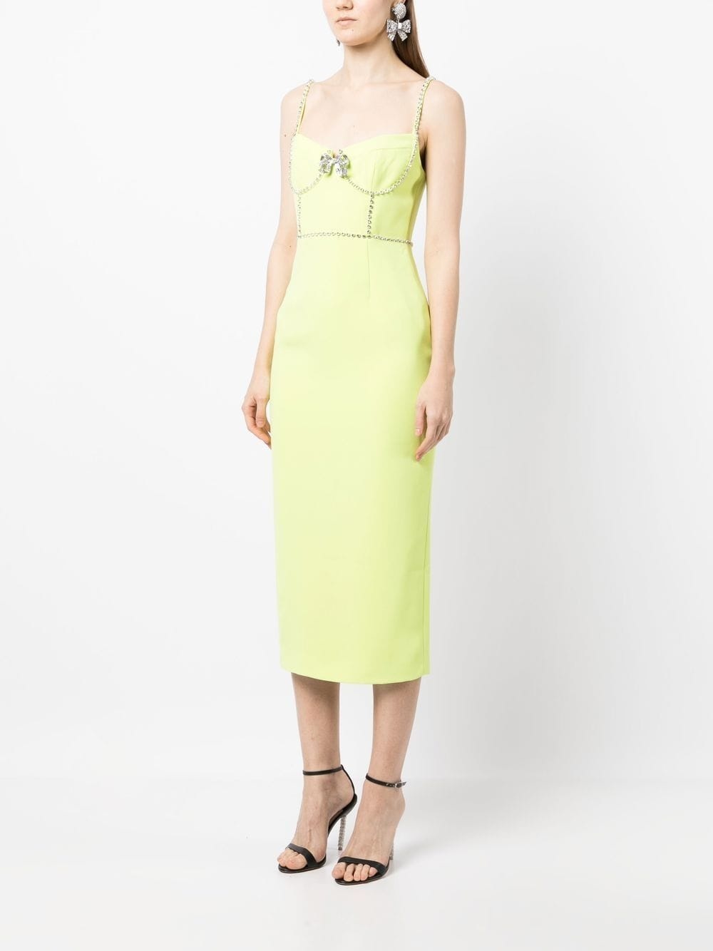 rhinestone-embellished midi-dress - 3