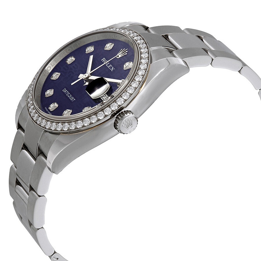 Rolex Oyster Perpetual Datejust 36 Blue Dial Stainless Steel Bracelet Automatic Ladies Watch 116244B - 2