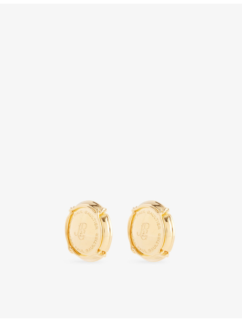 Jean Paul Gaultier The Champagne Cork Brass Earrings outlook