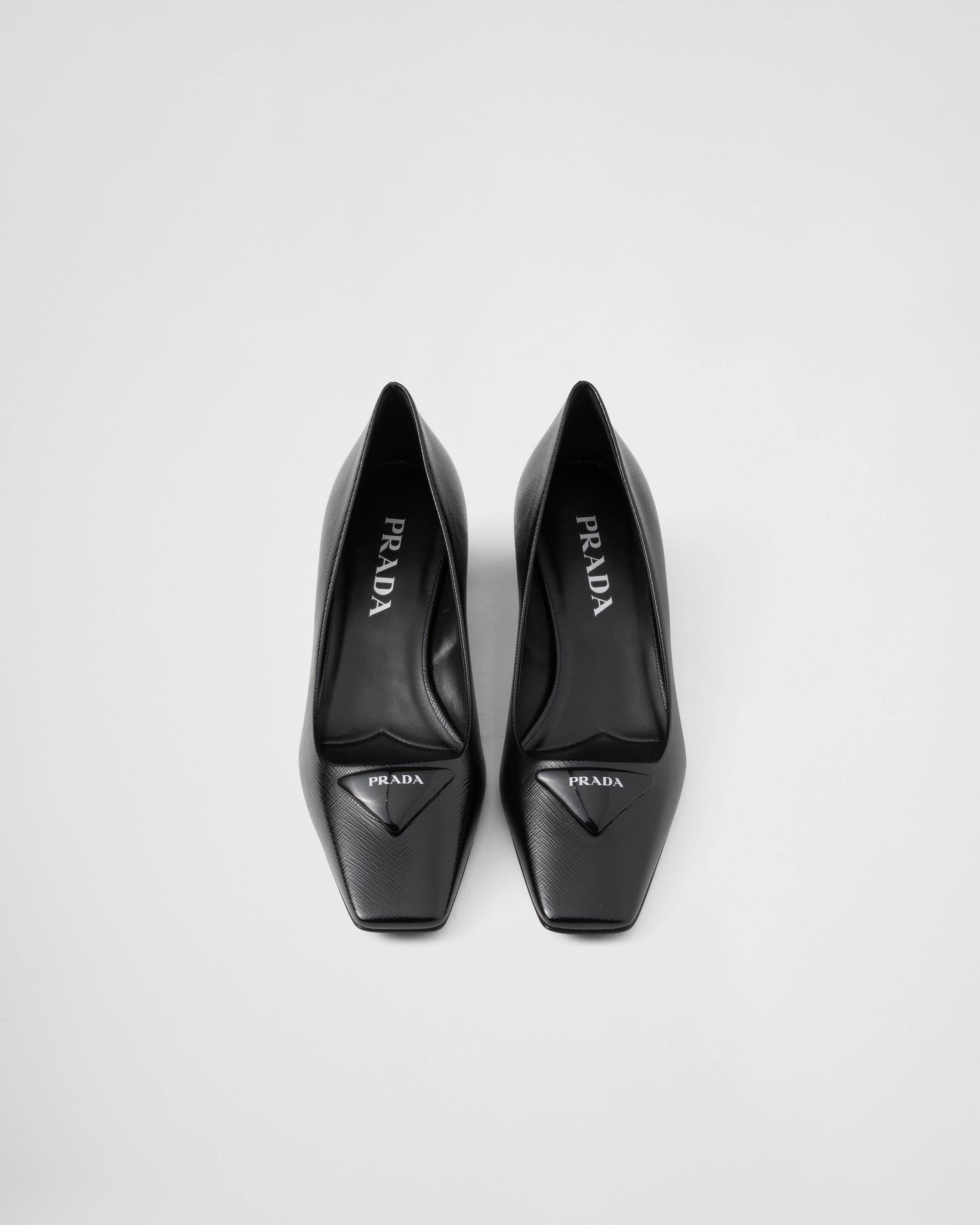 Patent Saffiano leather pumps - 4