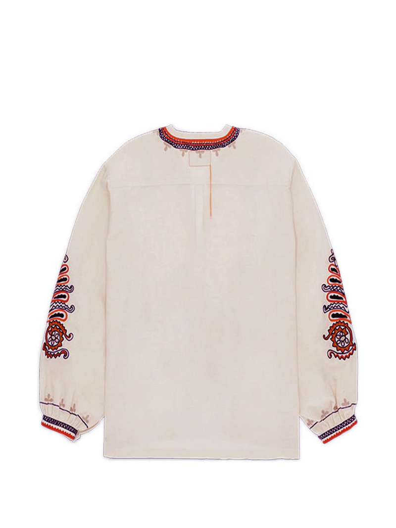 Cinthya V-neck front-embroidered blouse 7