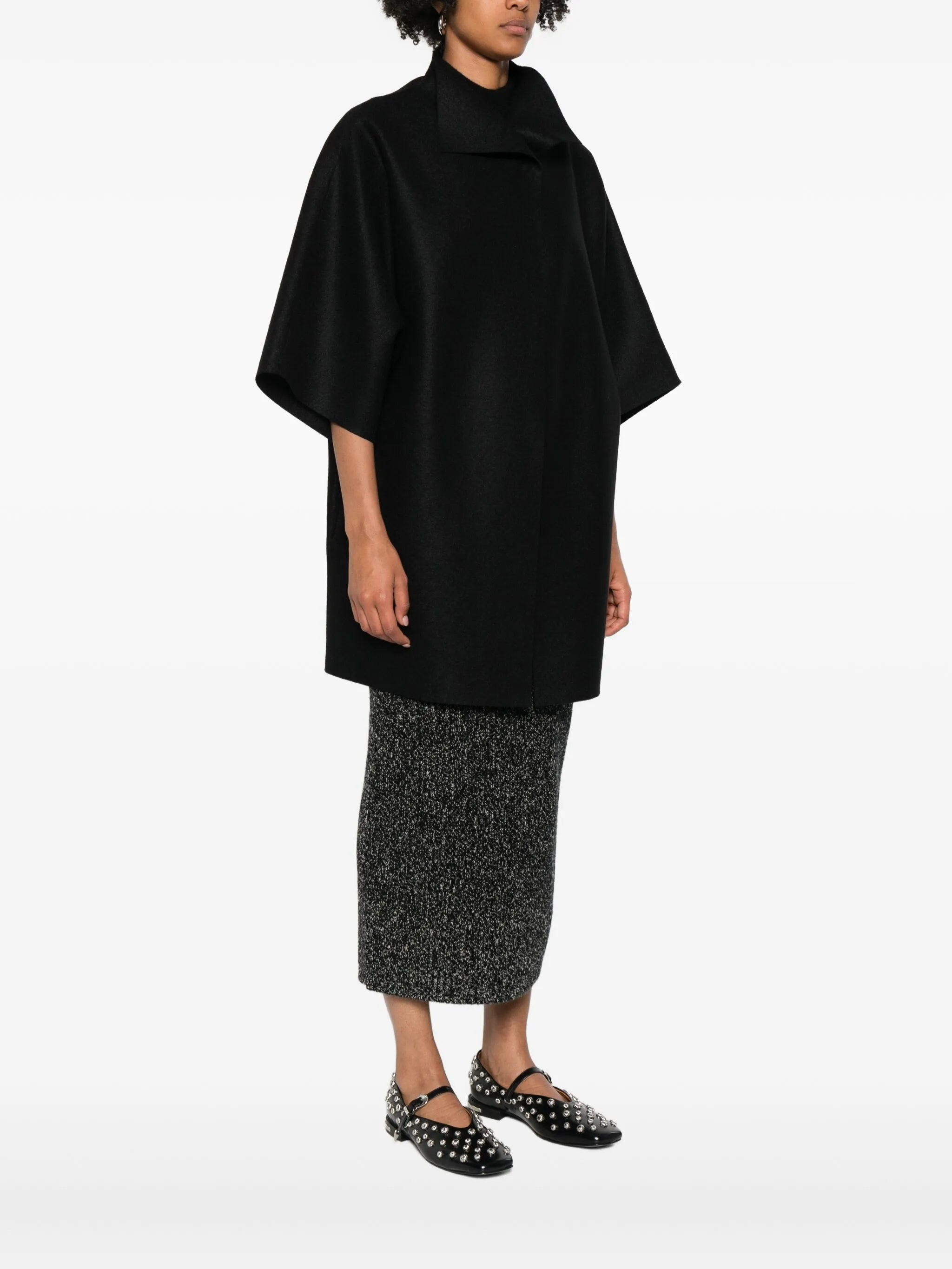 Harris Wharf London Short-sleeve Collared Coat - 4
